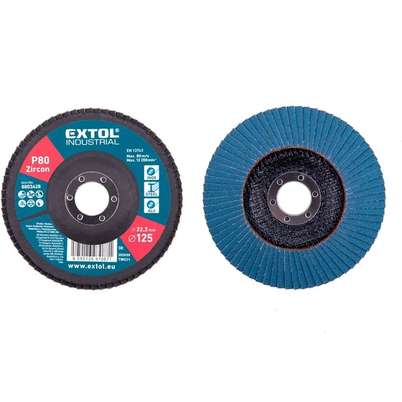 Extol lamellás csiszoló 125x22 mm P60 INOX