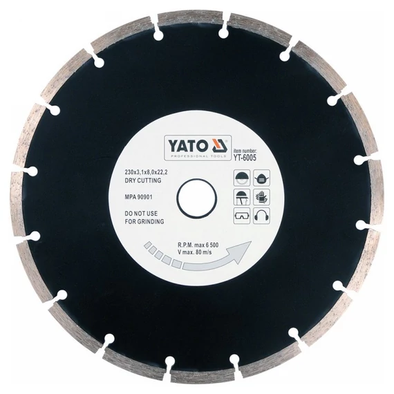 Yato gyémántvágótárcsa 230 mm szegmenses