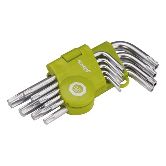 Extol torx készlet 9 db rövid lyukas
