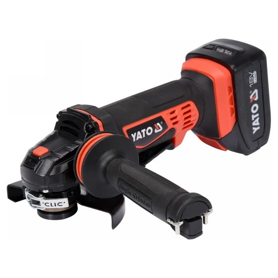 Yato akkumulátoros sarokcsiszoló 125 mm 18 V 2 db 3 Ah-s akkuval