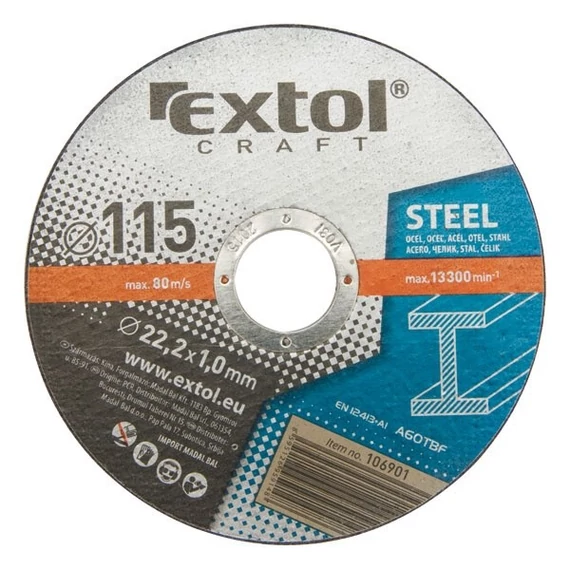 Vágókorong 115x1.0x22.2 mm fémhez