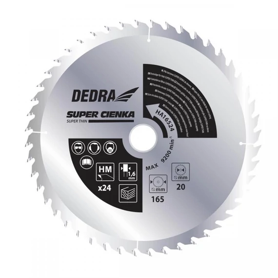 Dedra körfűrészlap 210x30x1,8 mm Z40 keményfémlapkás fához