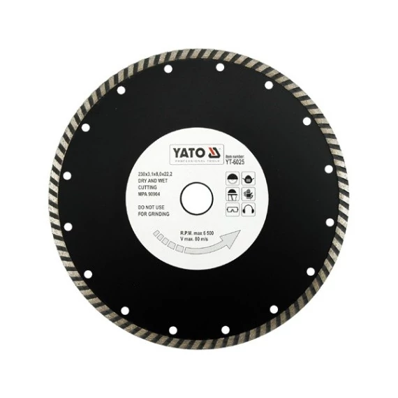 Yato gyémántvágótárcsa 230 mm turbó