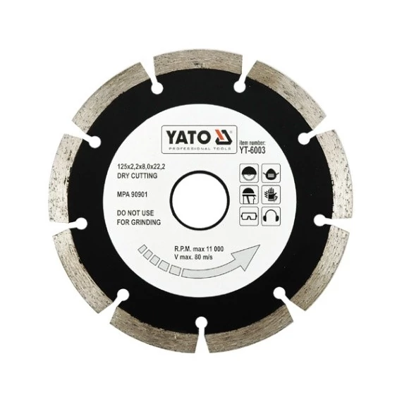 Yato gyémántvágótárcsa 125 mm szegmenses