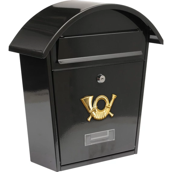 Vorel postaláda 380x320x105 mm fekete ívelt
