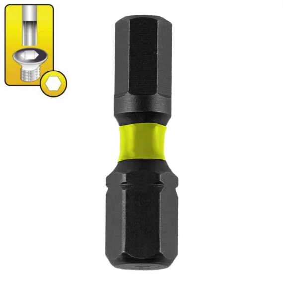 Dedra bit behajtó imbusz H5 x 25 mm 1/4" 2 db