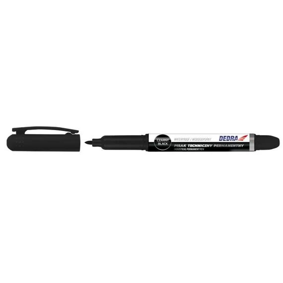 Dedra tartós jelölő fekete filctoll 1 mm 2 db
