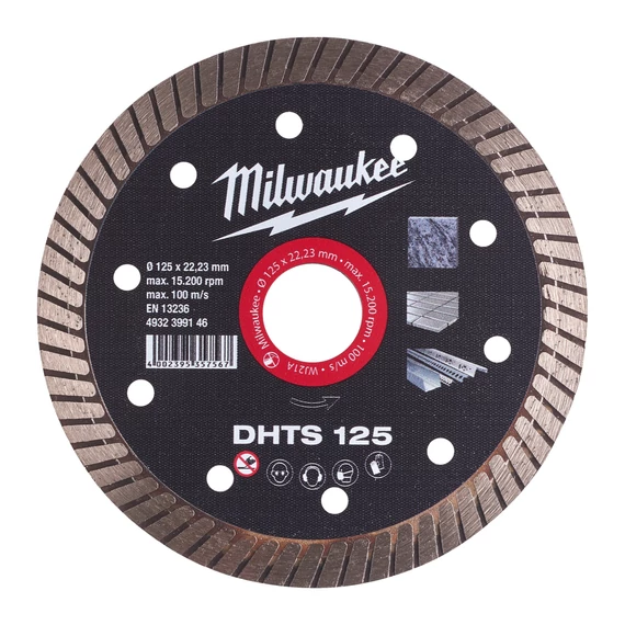 Milwaukee DHTS 125 gyémánt vágótárcsa 125x1,2/10,0x22,2 mm