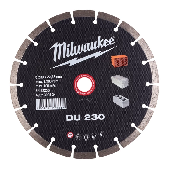 Milwaukee gyémánt vágótárcsa 230x2.6/10x22.2 mm