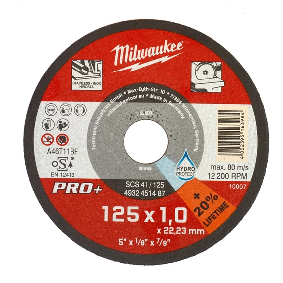 Milwaukee SCS 41/125 PRO+ vágókorong 125x1.0 mm