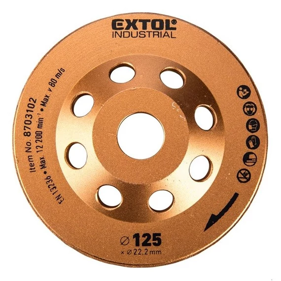 Extol gyémántcsiszoló korong 125x22,2 mm