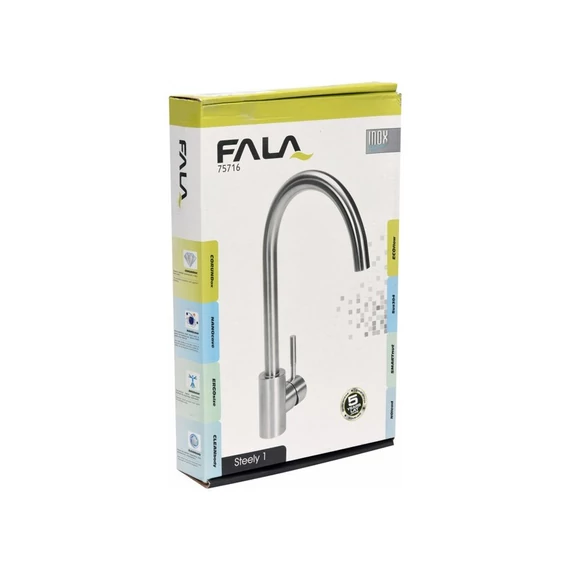 Fala mosogató csaptelep inox Steely 1