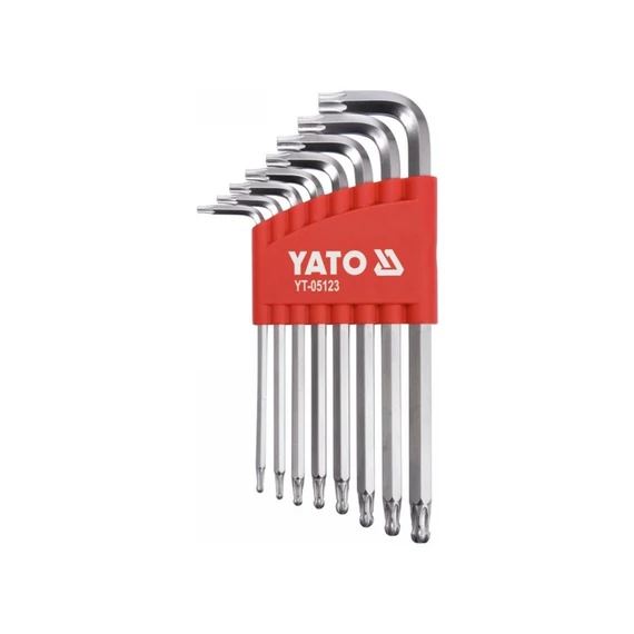 Yato torx kulcs készlet 8 db T9-T40 gömbvégű hosszú