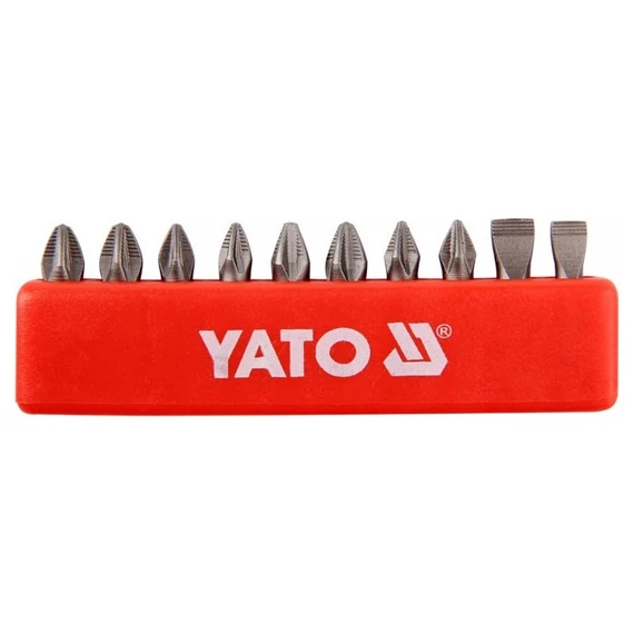Yato lapos, philips, pozidriv bit készlet 10 db