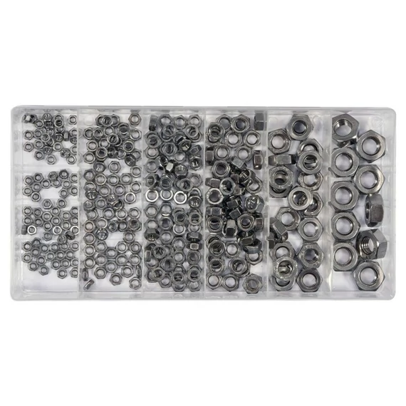 Yato hatlapú inox csavaranya készlet 300 részes M3-M10