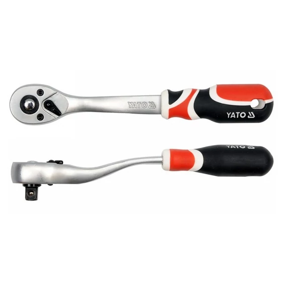 Yato racsnis hajtókar 72 fog 3/8" hajlított