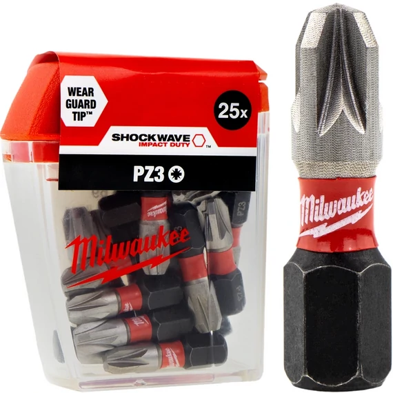 Milwaukee bit behajtó pozidriv PZ3 x 25 mm 1/4" 25 db