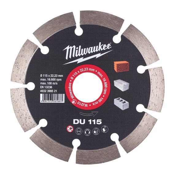 Milwaukee DU 115 gyémánt vágótárcsa 115x2,2/10x22,2 mm szegmentált