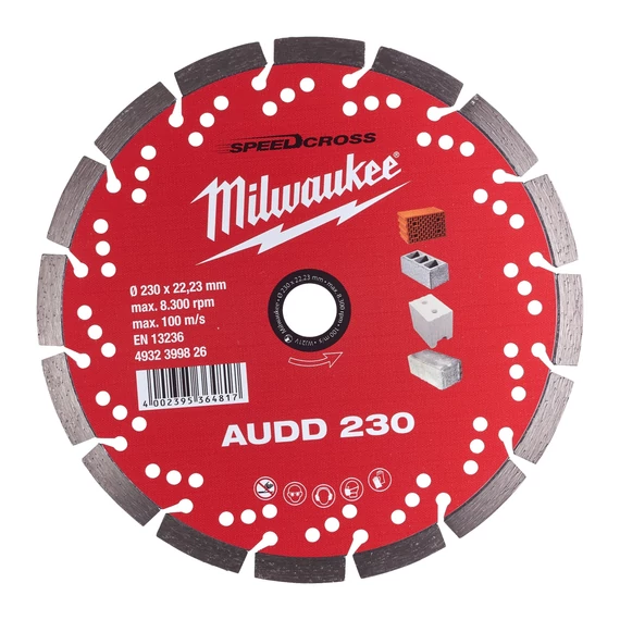 Milwaukee gyémánt vágótárcsa 230x2.6/10x22.2 mm szegmentált