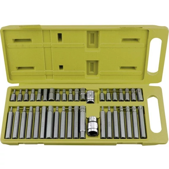 Extol torx, imbusz, XZN bit készlet 40 db