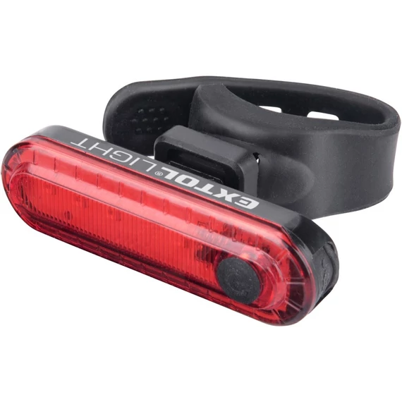 Extol akkus biciklis piros hátsó LED lámpa 30 lm 220 mAh
