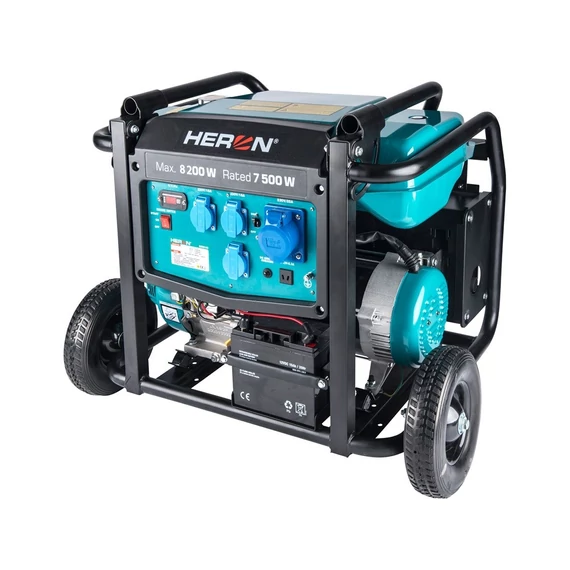 Heron benzinmotoros áramfejlesztő 8000 VA 230 V hordozható