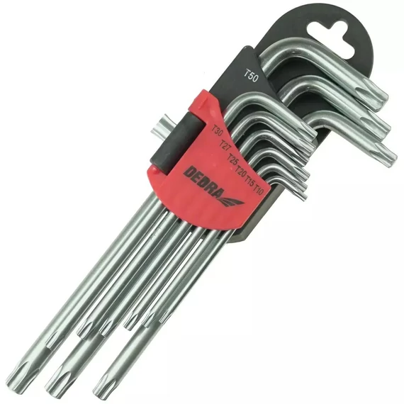 Dedra torxkulcs készlet T10-T50 9 db-os hosszú