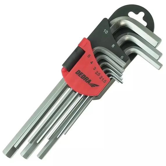 Dedra imbuszkulcs készlet 1.5-10 mm 9 db-os hosszú