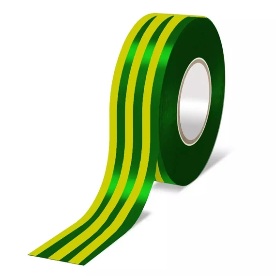 Dedra PVC szigetelőszalag 19 mm x 10 m sárga-zöld