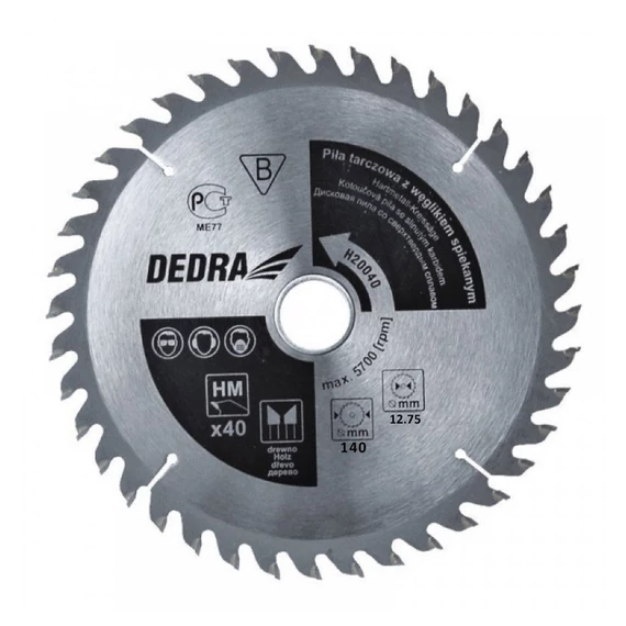 Dedra körfűrészlap 140x12.75 mm Z24 keményfémlapkás fához