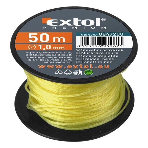 Kőműves zsinór 1.7 mm x 50 mm sodort