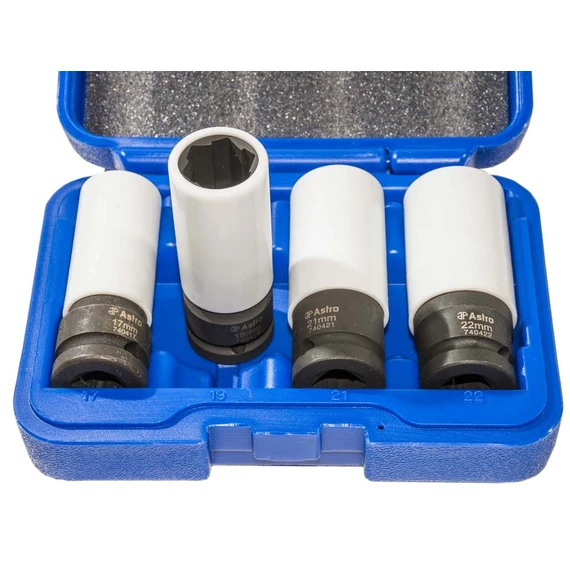 Légkulcsfej készlet sérült csavarhoz 4 db-os 17-22 mm 1/2"