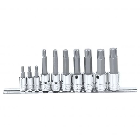 Genius ribe dugókulcs készlet M4-M14 10 db-os 1/4" / 3/8"