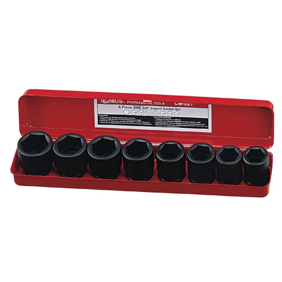 Genius légkulcs készlet 1" - 1 1/2" 8 db-os 3/4"-os