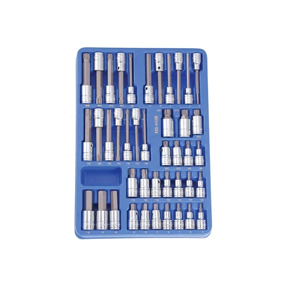 Genius imbusz, torx, xzn dugókulcs készlet 42 db-os 1/2"