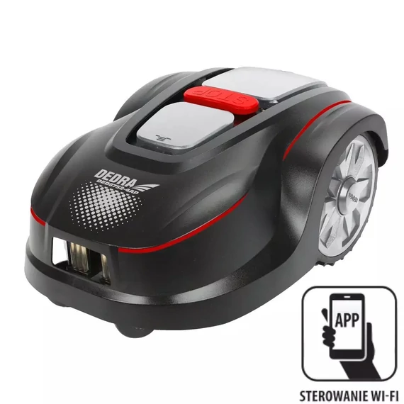 Dedra akkumulátoros robot mulcsozó és fűnyíró 20 V 4 Ah 1000 m2-ig