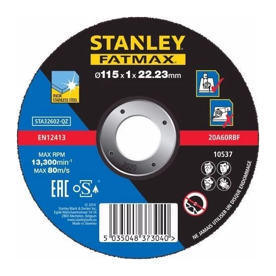 Stanley Fatmax vágókorong 115 x 1 x 22 mm inox