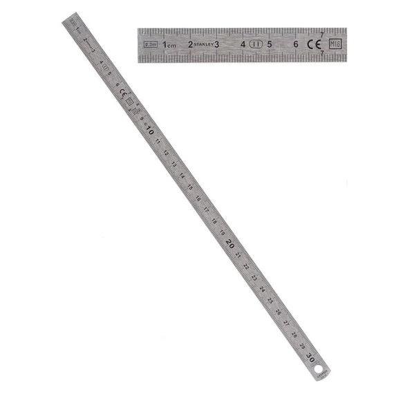 Stanley inox acélvonalzó 30 cm