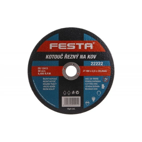 Festa vágókorong fémre 180 x 2,5 x 22,2 mm