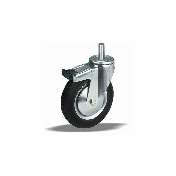 Kerék önbeálló fém felnis csapos 80 mm fékes