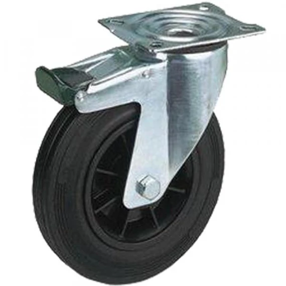 Kerék önbeálló talpas műanyag felnis fékezhető 150 mm