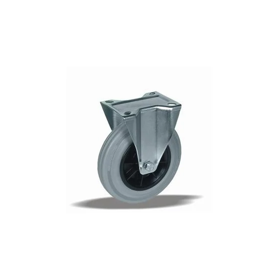 Kerék fix műanyag felnis 125 mm szürke