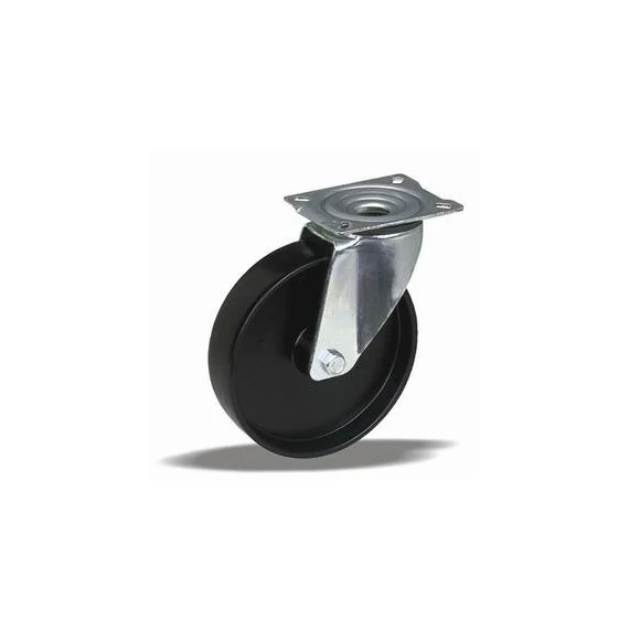 Kerék önbeálló PP sikló 150 mm fekete
