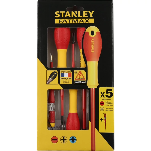 Stanley szigetelt csavarhúzó készlet 5 db