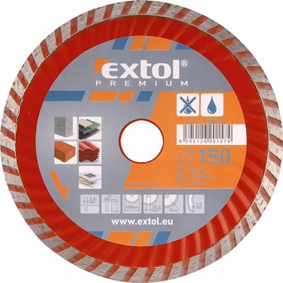 Gyémántvágó korong 115x22.2 mm turbó