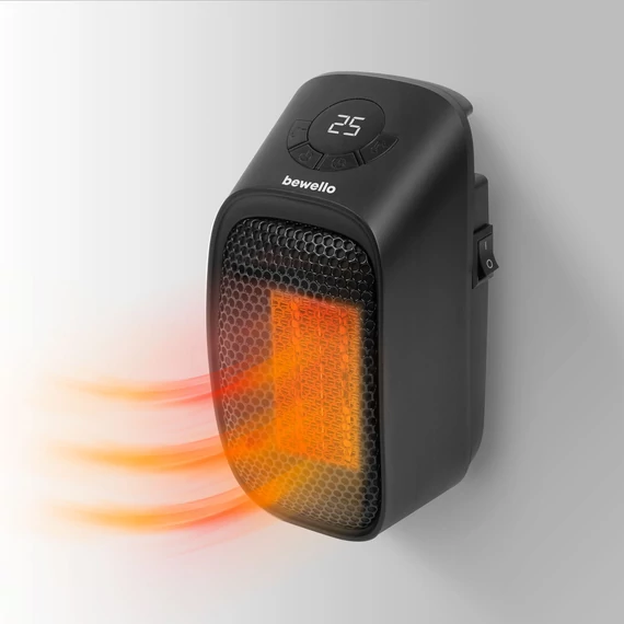 Bewello mini hősugárzó LED kijelzővel 400W 230 V fekete