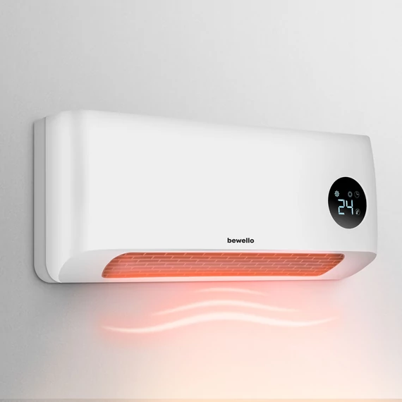 Bewello fali hősugárzó 1000/2000W LED kijelzővel 230V fehér