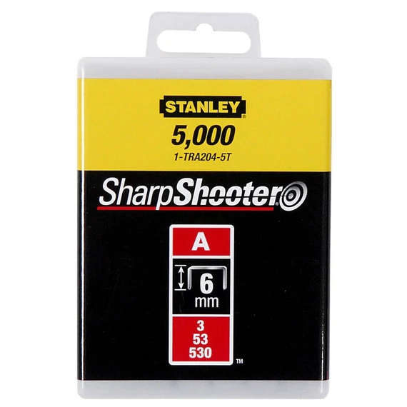 Stanley tűzőkapocs "A" típusú 6 mm 5000 db
