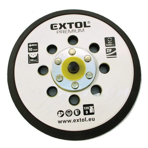 Extol gumitalp 150 mm 8 db lyukkal 8865038 excenter csiszolóhoz