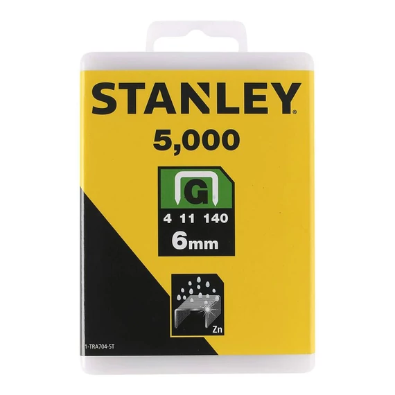 Stanley tűzőkapocs "G" típusú 14 mm 5000 db